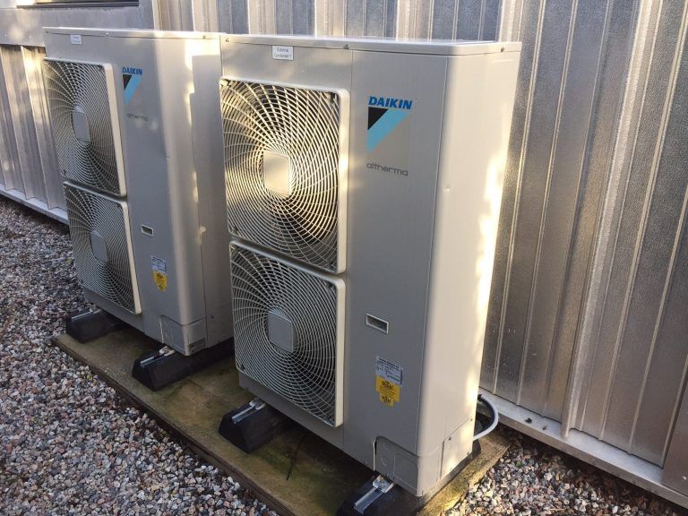Pair of Daikin heat pumps