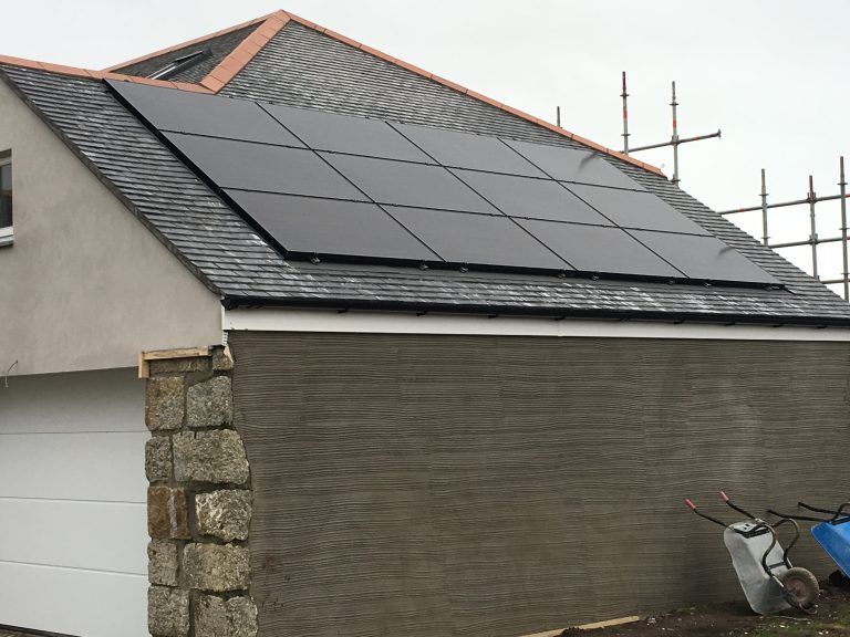 Solar PV panels on a new build roof